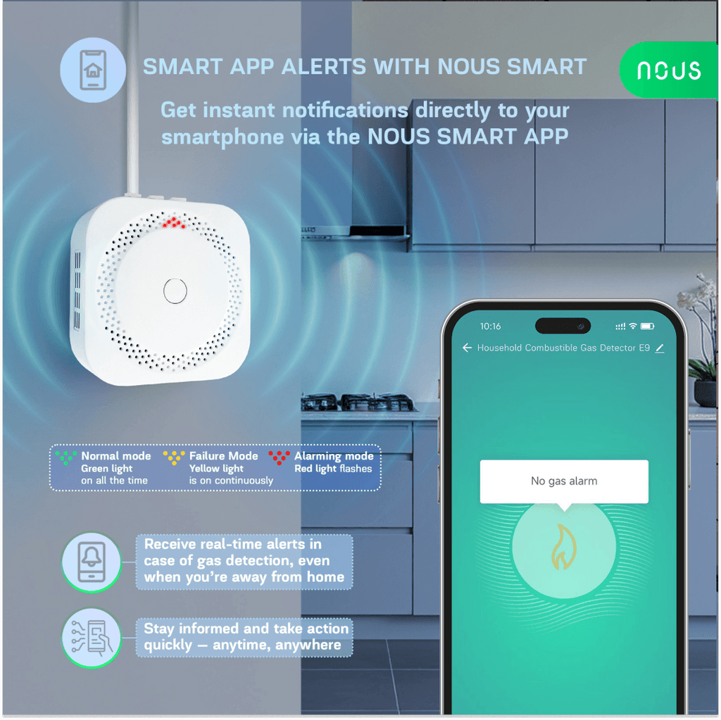 NOUS E9 – Zigbee Smart Gas Leak Sensor image 2