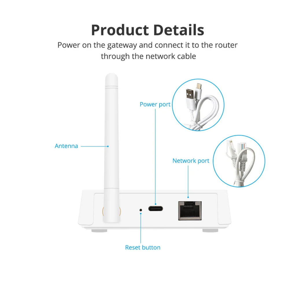 Zemismart Smart Tuya Zigbee Gateway (T1) – Zigbee 3.0 Smart Home Hub with Ethernet image 2