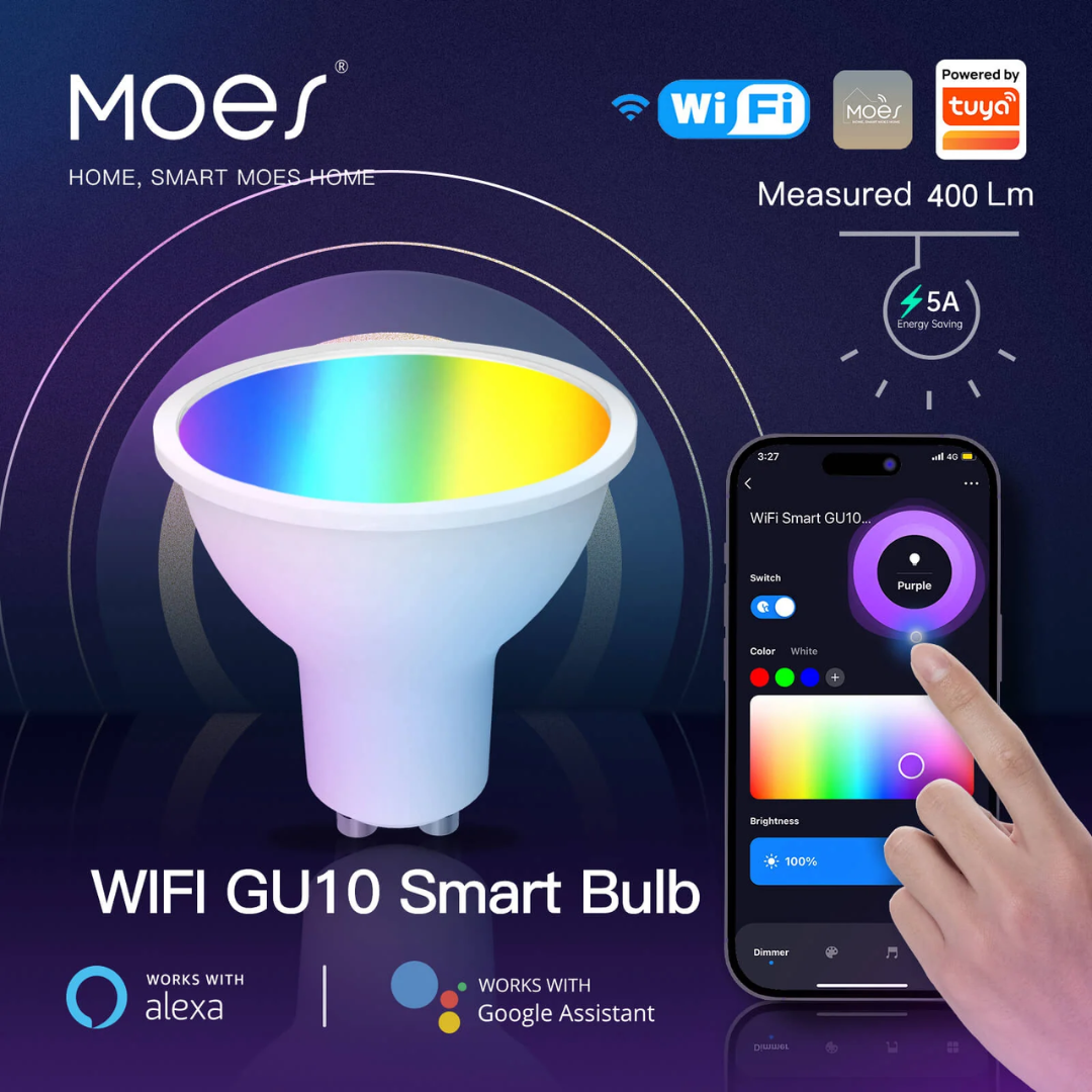 MOES Zigbee GU10 full color LED Smart Bulbs image 1