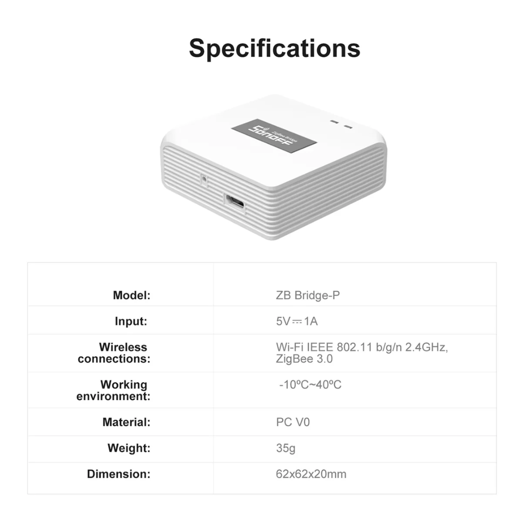 SONOFF Zigbee Bridge Pro (ZBBridge-P) – Zigbee 3.0 Smart Home Hub image 3